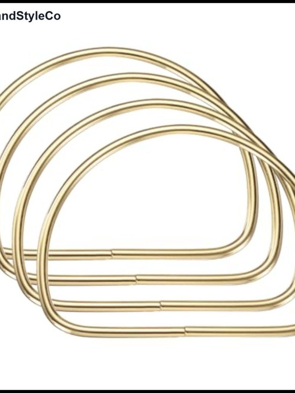 Metal Purse Handle Set 4Pcs DIY Bag Hardware Ring Buckle